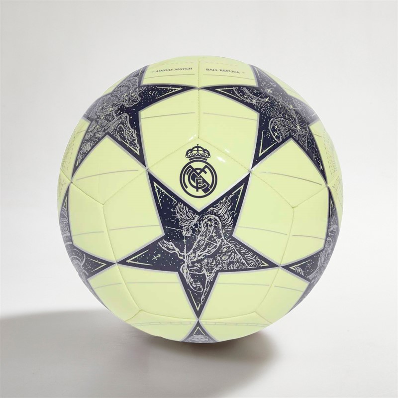 adidas Herre UEFA Champions League Real Madrid Klub Trænings Fodbold Almost Lime/Silver Metallic/Noble Ink