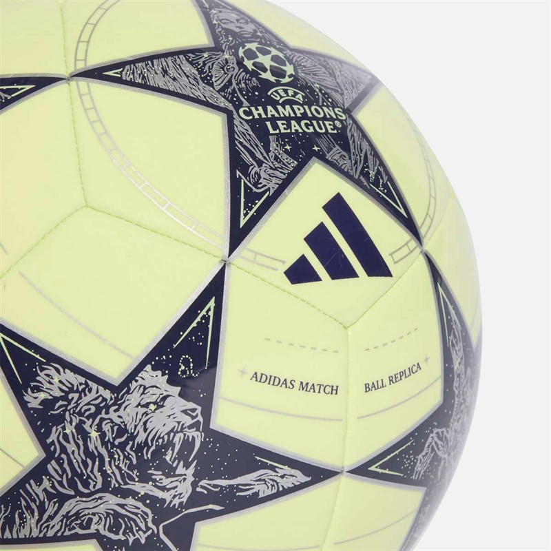 adidas Herre UEFA Champions League Real Madrid Klub Trænings Fodbold Almost Lime/Silver Metallic/Noble Ink