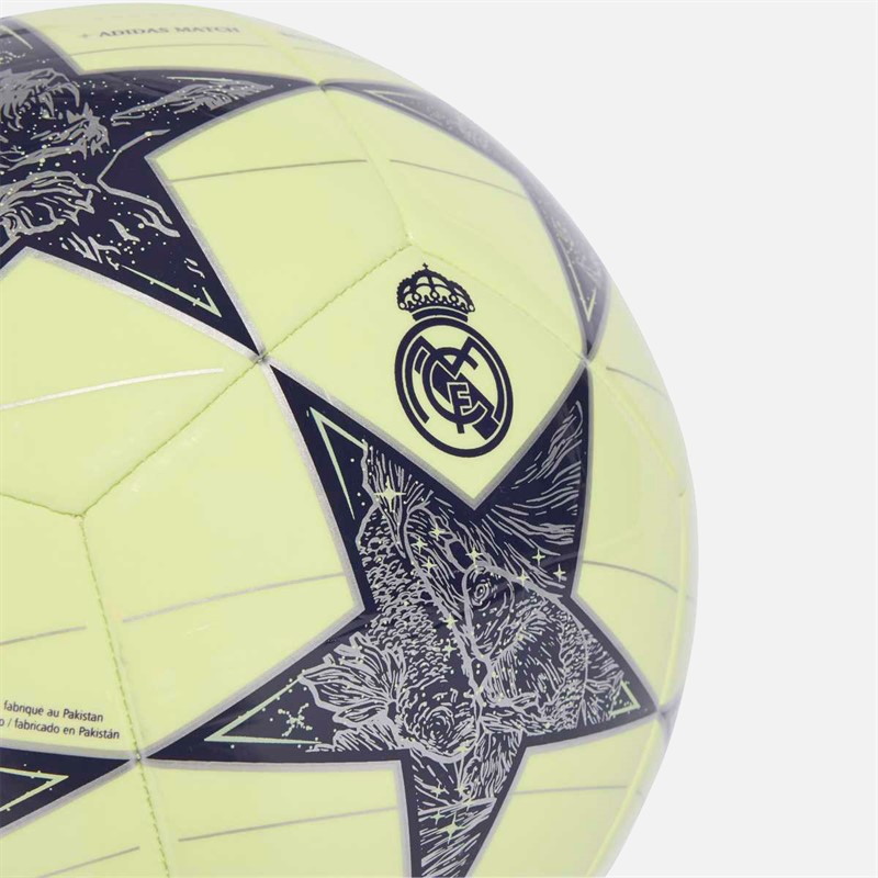 adidas Herre UEFA Champions League Real Madrid Klub Trænings Fodbold Almost Lime/Silver Metallic/Noble Ink