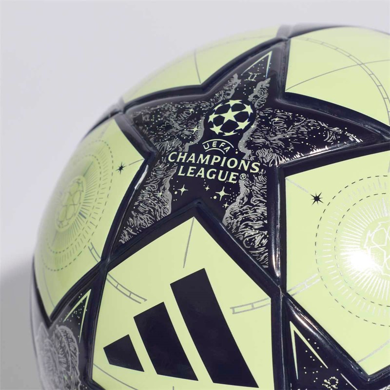 adidas Herre UEFA Champions League Real Madrid Mini fodbold Almost Lime/Silver Metallic/Noble Ink
