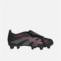 adidas Kinder Predator League Zunge SG Weicher Boden Fußballschuhe Core Black/Grey Four/Lucid Red