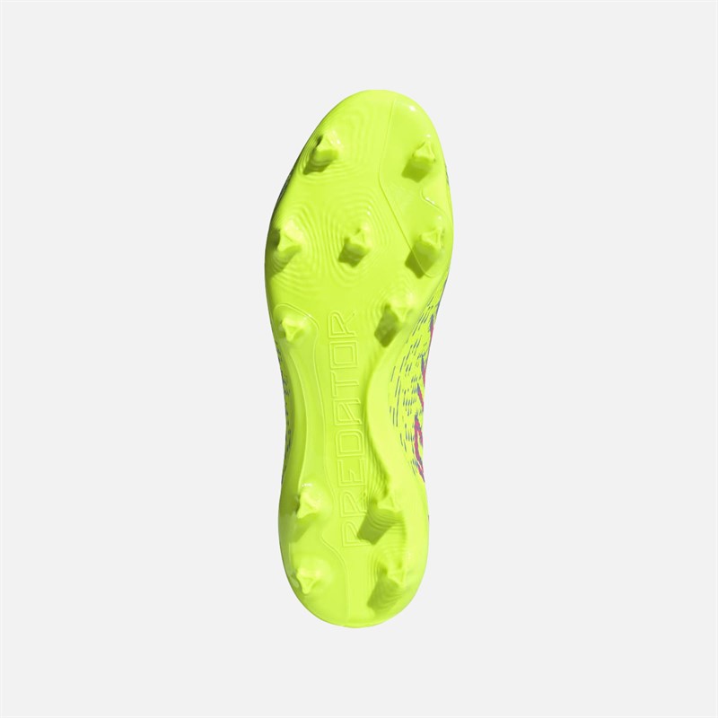 adidas Herre Predator League FG/MG Fast Underlag/Multi Underlag Fodboldstøvler Lucid Lemon/Blue Fusion/Lucid Pink