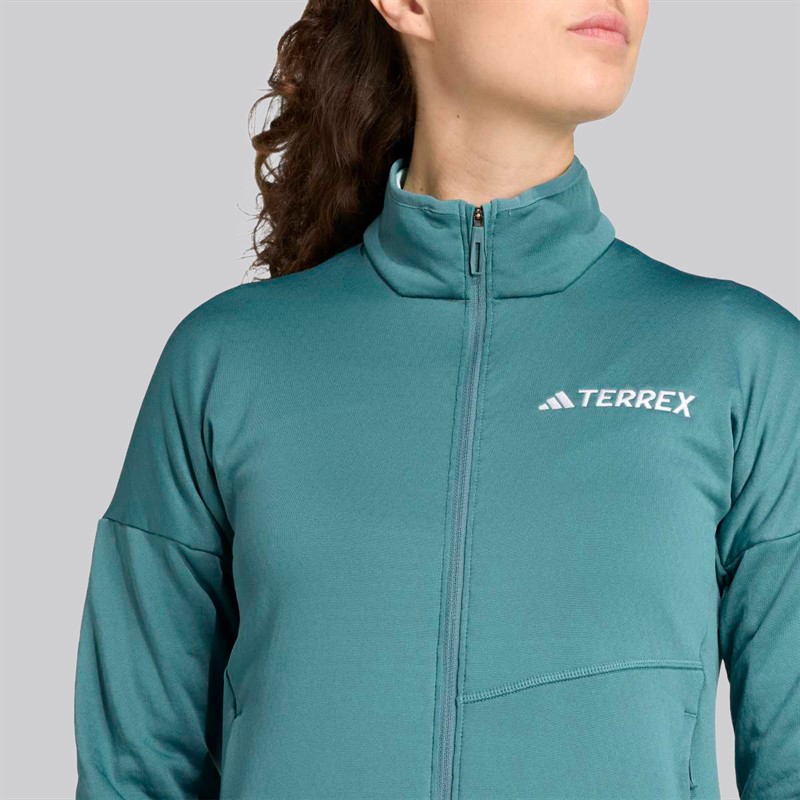 adidas Terrex Xperior Climawarm lekka polarowa kurtka dla niej kolor Preloved Teal