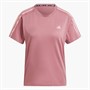 adidas T-shirt do biegania z 3 paskami Own The Run dla niej kolor Różowy