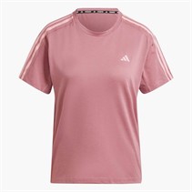 adidas Dame Own The Run 3 Stripes Løbe T Shirt Lyserød