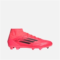 adidas Herre F50 League Mid Vivid Horizon Pakke FG/MG Fast bund/Multi bund Fodboldstøvler Turbo Pink/Aurora Black/Platinum Metallic Turbo (Pink)/Aurora Black/Platinum Metallic