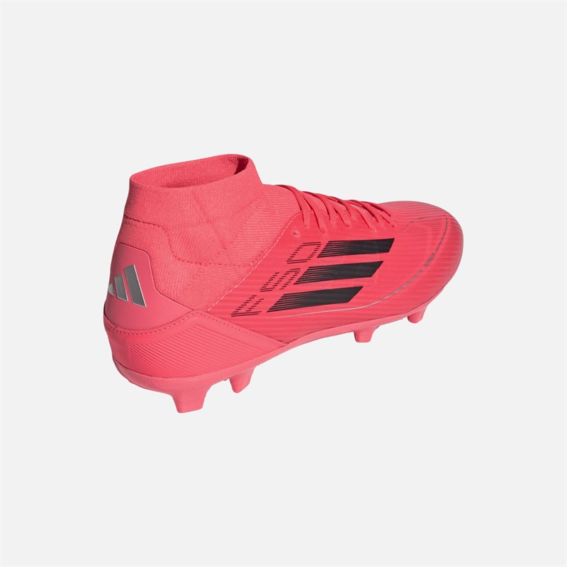 adidas Herre F50 League Mid Vivid Horizon Pakke FG/MG Fast bund/Multi bund Fodboldstøvler Turbo Pink/Aurora Black/Platinum Metallic Turbo (Pink)/Aurora Black/Platinum Metallic