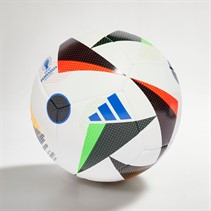adidas Herre Euro 24 Træningsfodbold Hvid/Sort/Glow Blue