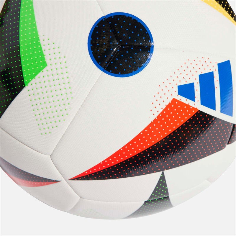 adidas Herre Euro 24 Træningsfodbold Hvid/Sort/Glow Blue