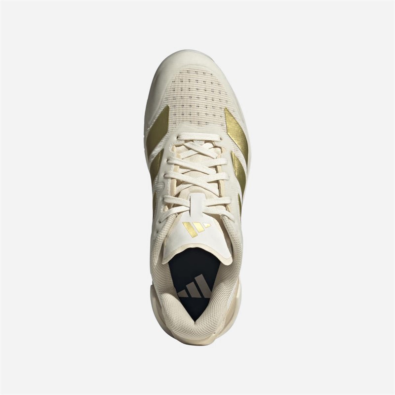 adidas Courterblast Adizero buty halowe dla niej kolor Off White/Gold Metallic/Crystal Sand