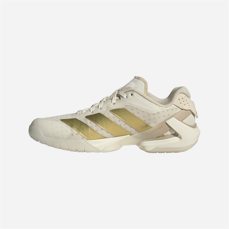 adidas Courterblast Adizero buty halowe dla niej kolor Off White/Gold Metallic/Crystal Sand