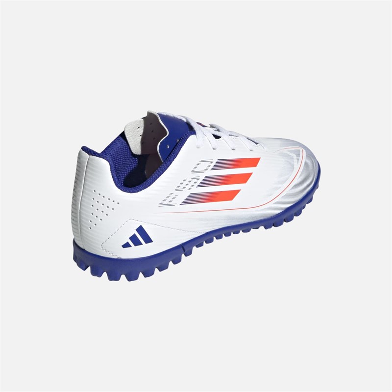 adidas Junior F50 Club TF Astro Fodboldstøvler Cloud White/Solar Red/Lucid Blue