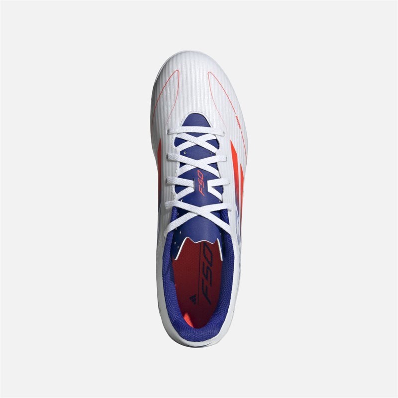 adidas Herre F50 Club IN Indendørs Fodboldstøvler Cloud White/Solar Red/Lucid Blue