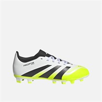 adidas Kinder Predator Club FG/MG Kunstrasen/Naturboden Fussballschuhe Cloud White/Core Black/Lucid Lemon