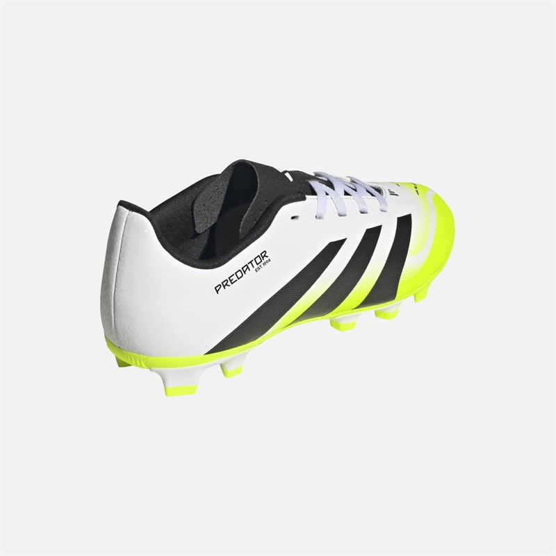 adidas Børne Predator Club FG/MG Fodboldstøvler til fast underlag/flere underlag Cloud White/Core Black/Lucid Lemon