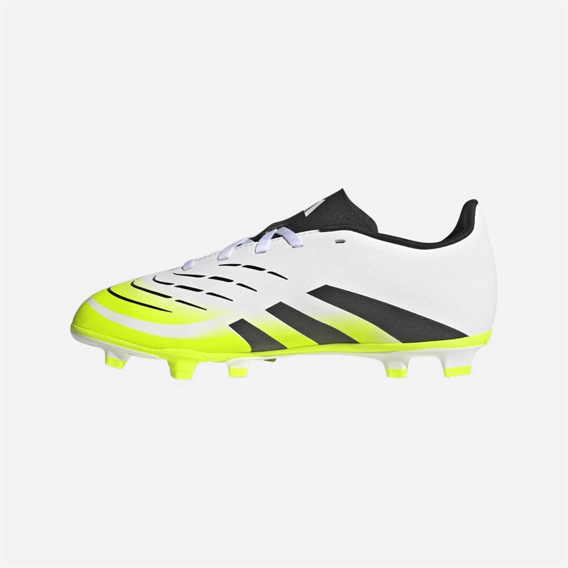 adidas Børne Predator Club FG/MG Fodboldstøvler til fast underlag/flere underlag Cloud White/Core Black/Lucid Lemon