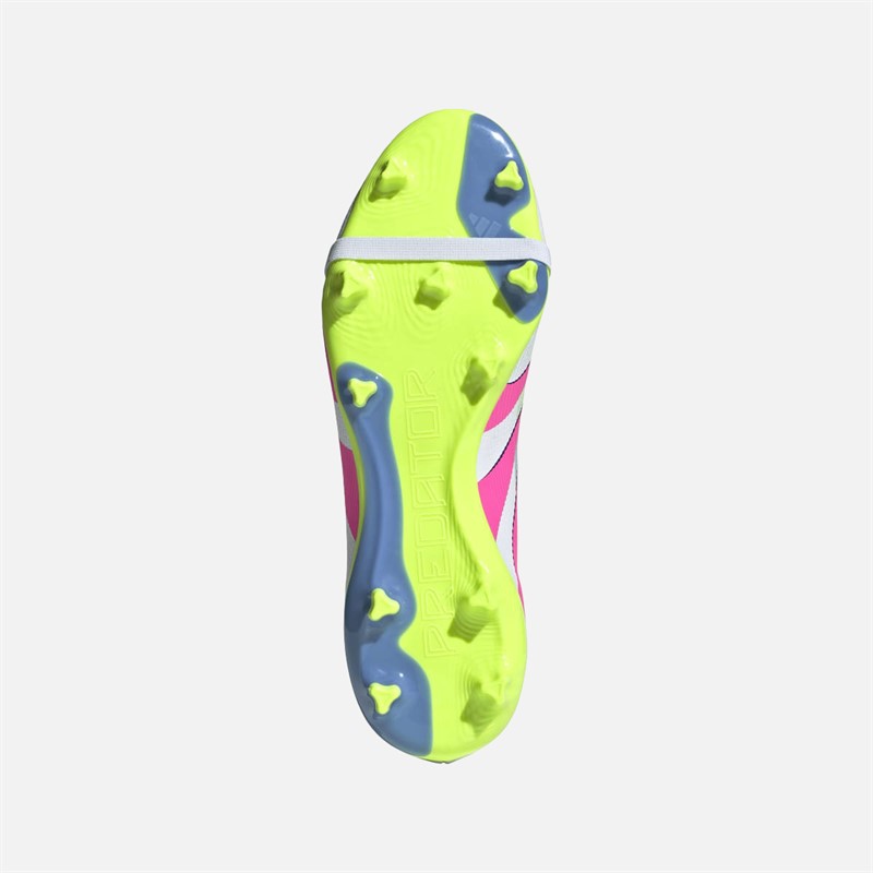adidas Herre Predator League Tunge FG/MG Fast underlag/Multigrund Fodboldstøvler Cloud White/Lucid Lemon/Lucid Pink