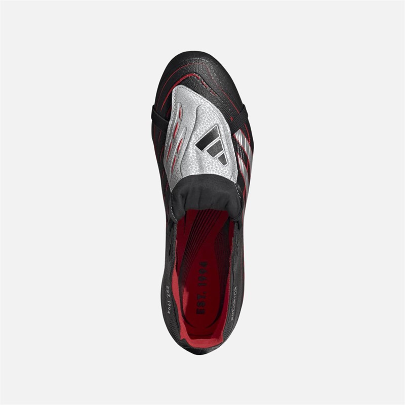 adidas Herre Predator League Tunge BSR Obsidian Strike FG/MG Fast Grund/Multi Grund Fodboldstøvler Core Black/Silver Metallic/Vivid Red