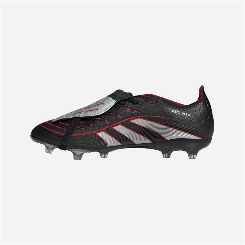 adidas Herre Predator League Tunge BSR Obsidian Strike FG/MG Fast Grund/Multi Grund Fodboldstøvler Core Black/Silver Metallic/Vivid Red