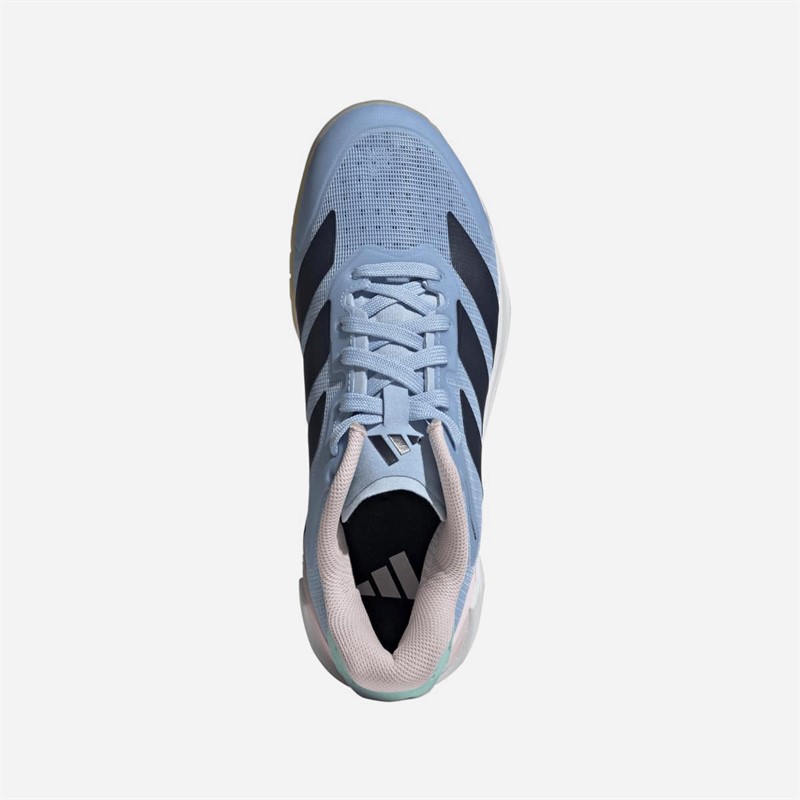 adidas Courterblast Adizero buty halowe dla niej kolor Glow Blue/Shadow Navy/Clear Pink