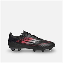 adidas Herre F50 League Stealth Sejr Pakke SG Blød Jord Fodboldstøvler Sort/Iron Metallic/Lucid Red