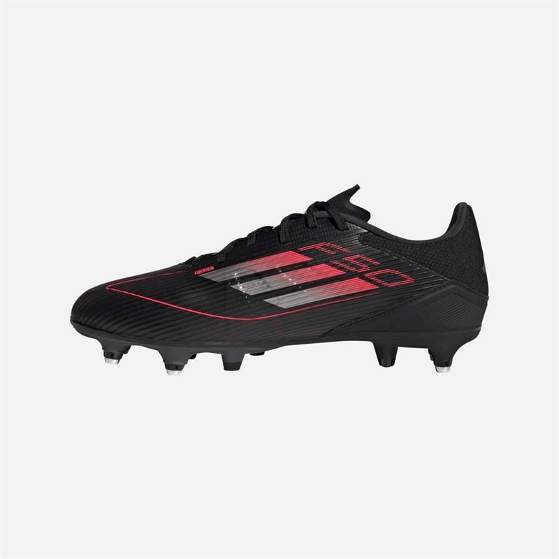 adidas Herre F50 League Stealth Sejr Pakke SG Blød Jord Fodboldstøvler Sort/Iron Metallic/Lucid Red