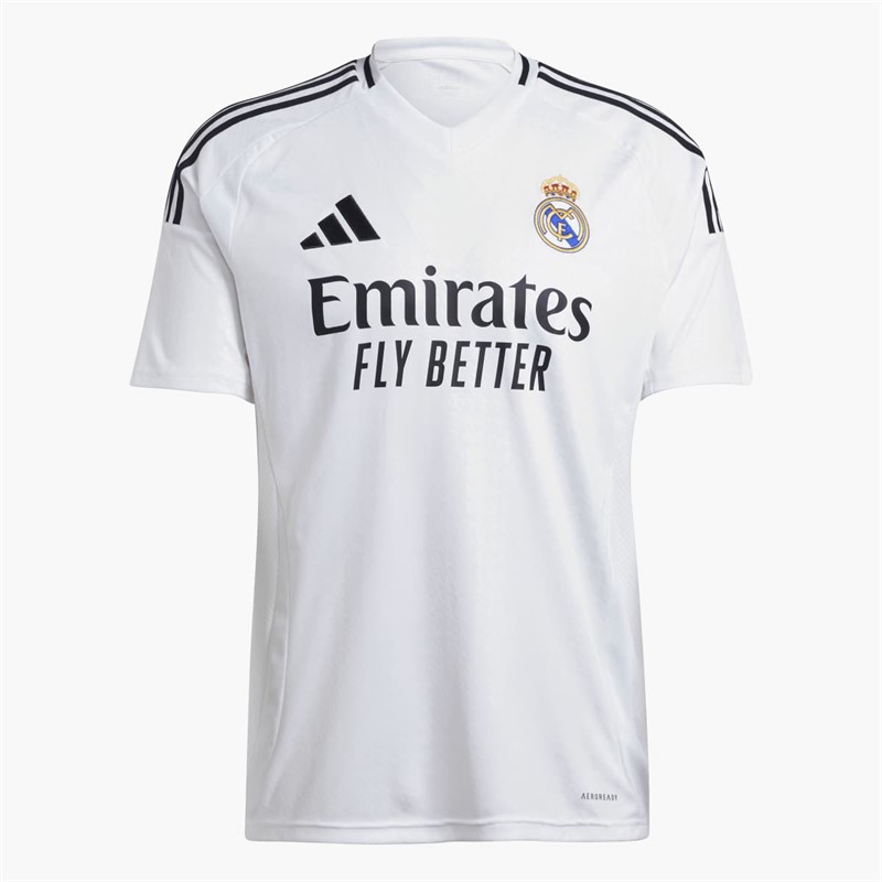 adidas Herren RMCF Real Madrid 24/25 Heimtrikot Weiß