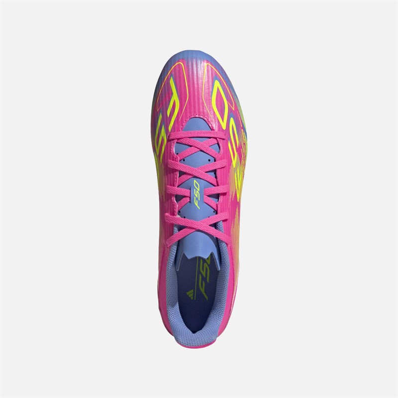adidas Herre F50 Club FG/MG Fast Bund/Multibund Fodboldstøvler Lucid Pink/Lucid Lemon/Blue Fusion