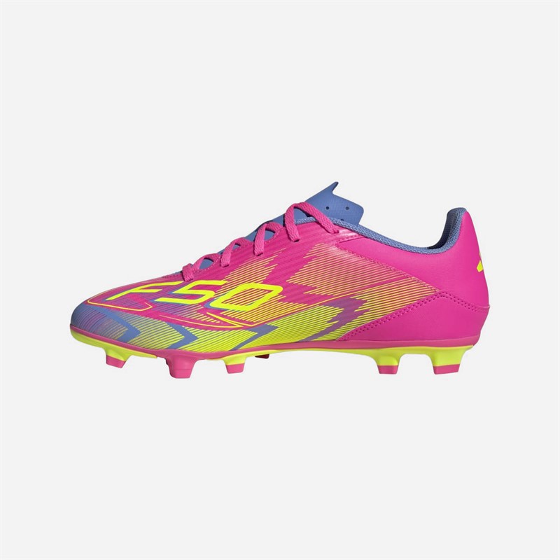 adidas Herre F50 Club FG/MG Fast Bund/Multibund Fodboldstøvler Lucid Pink/Lucid Lemon/Blue Fusion