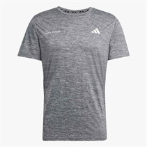adidas Herre Own The Run Melange Løbe T-shirt Sort/Grey Three Metallic