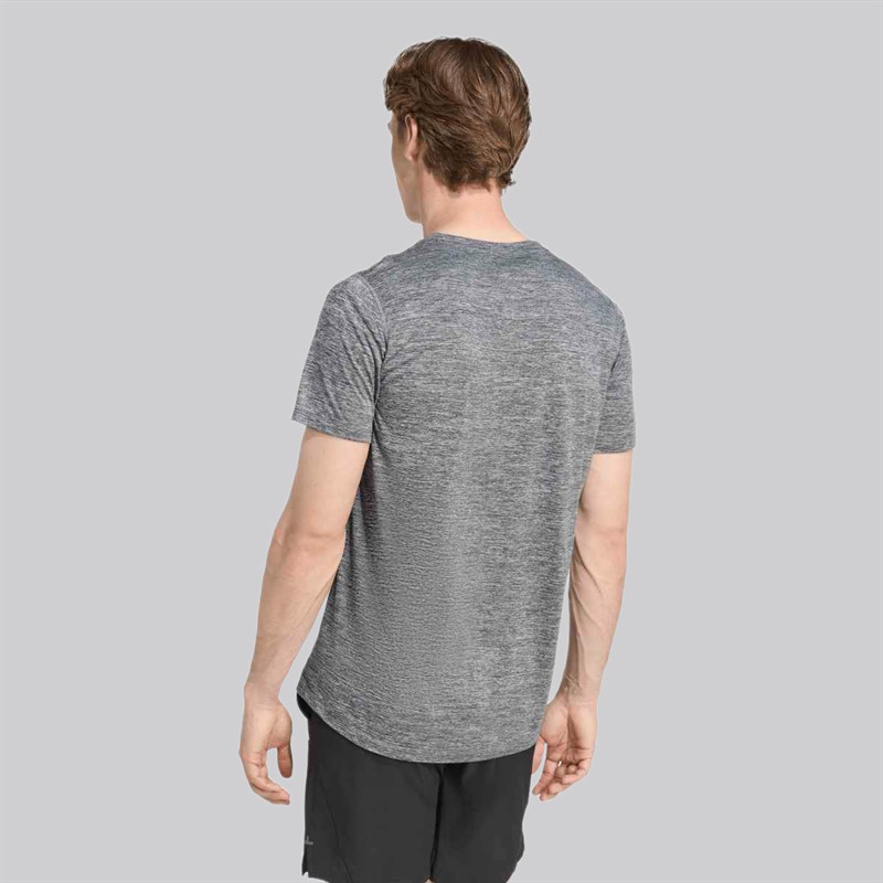 adidas Own The Run Melange T-shirt do biegania dla niego kolor Czarny/Grey Three Metallic