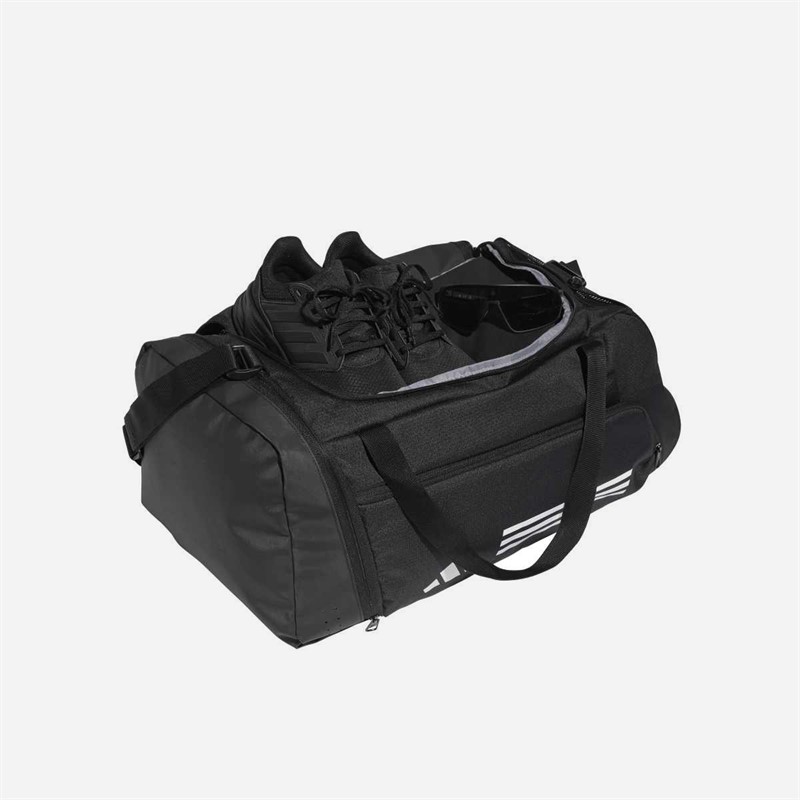 adidas Essentials 3-Stripes Medium Duffel Bag Black/White