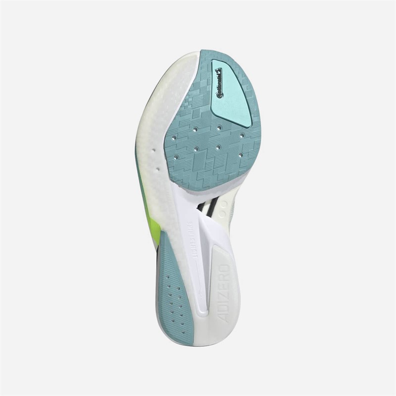 adidas Womens Adizero Boston 13 Lightstrike Pro Neutral Running Shoes Semi Flash Aqua/Zero Metalic/Lucid Lemon