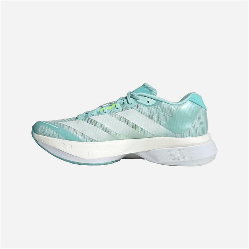 adidas Womens Adizero Boston 13 Lightstrike Pro Neutral Running Shoes Semi Flash Aqua/Zero Metalic/Lucid Lemon