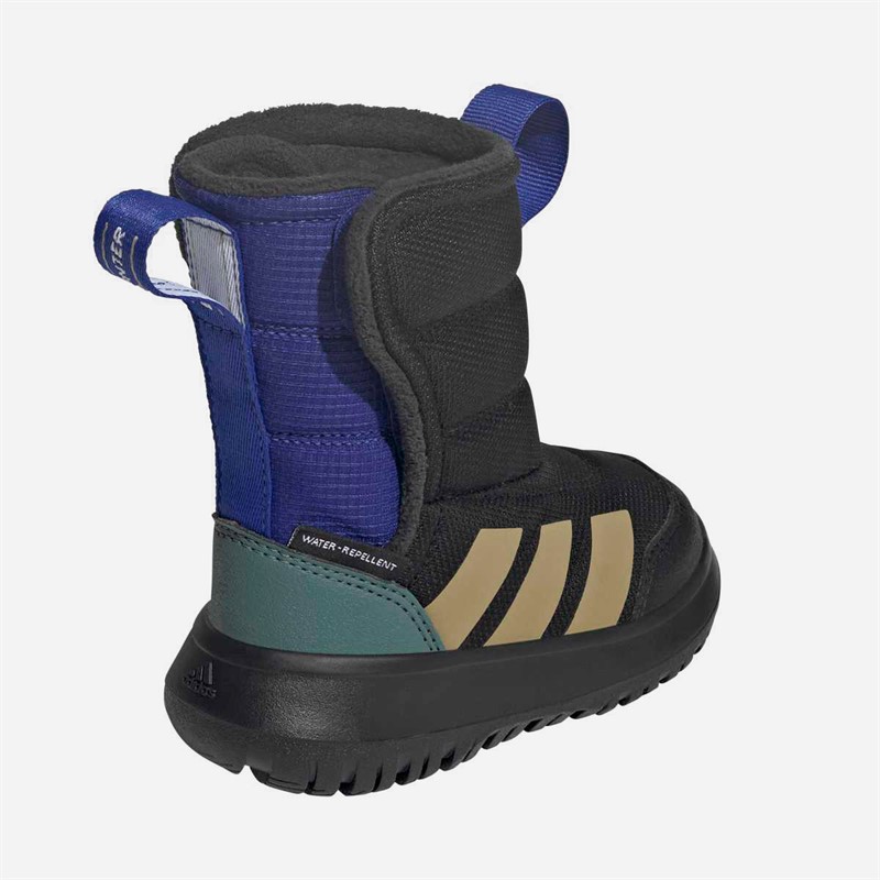 adidas Infant Winterplay High Trainers Core Black/Khaki/Preloved Teal