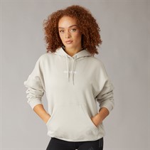 adidas Womens Essentials Linear Hoodie Wonder Alumina/White