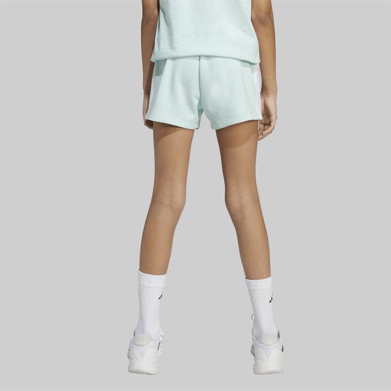 adidas Junior Girls Essentials Shorts Halo Mint/White