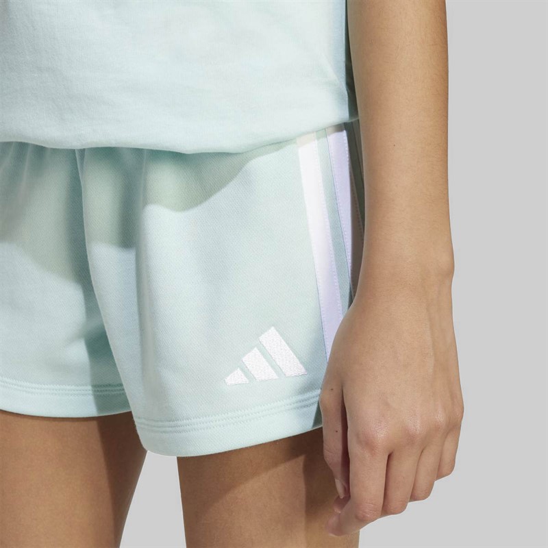 adidas Junior Girls Essentials Shorts Halo Mint/White
