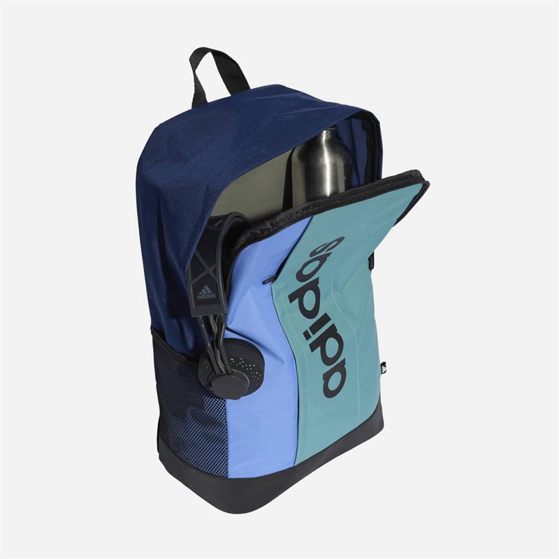 adidas Linear Logo Colorblock Backpack Dark Blue/Power Teal/Blue Fuchsia/Black