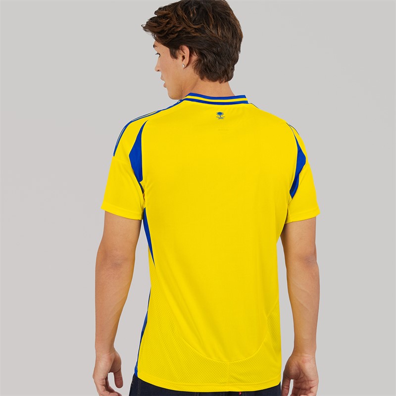adidas Mens ANFC Al Nassr FC 24/25 Home Jersey Impact Yellow/Royal Blue