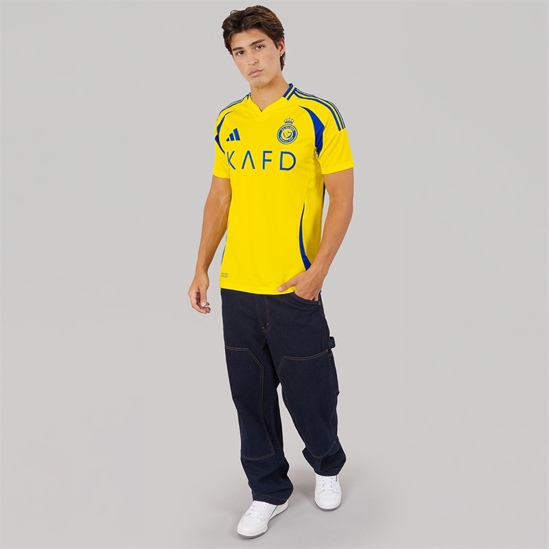 adidas Mens ANFC Al Nassr FC 24/25 Home Jersey Impact Yellow/Royal Blue