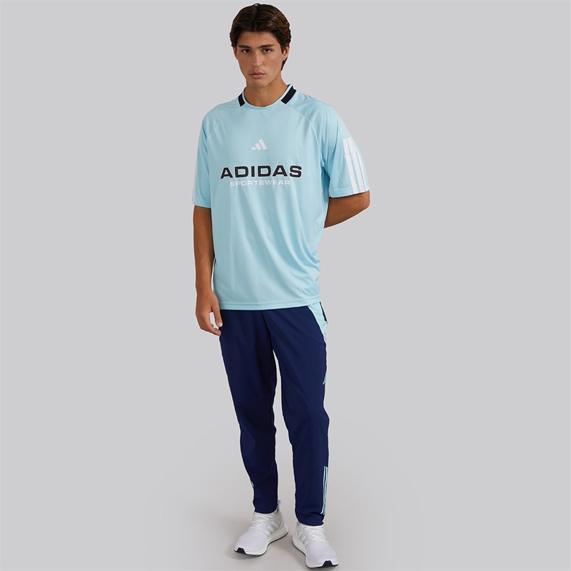 adidas Mens House Of Tiro Nations Pack T-Shirt Ice Blue
