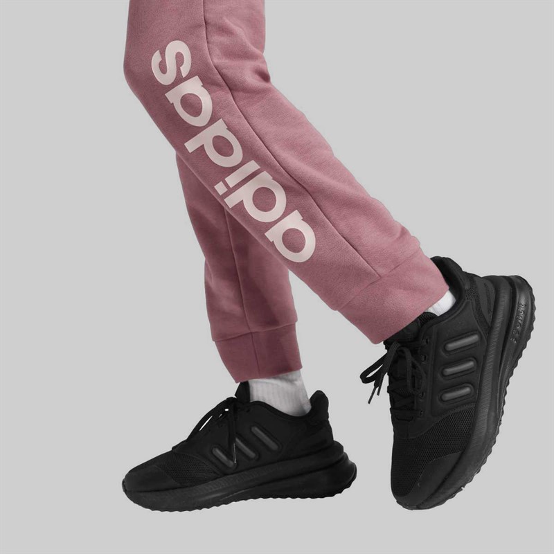 adidas Junior Girls Essentials Linear Logo Joggers Preloved Crimson/Sandy Pink