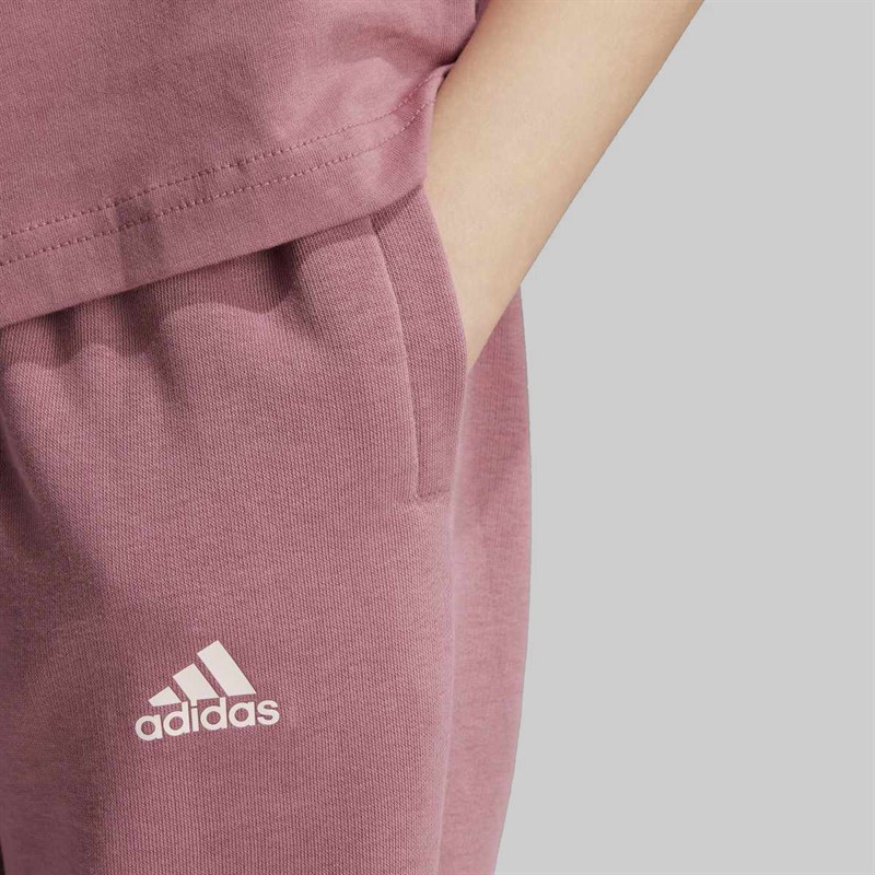 adidas Junior Girls Essentials Linear Logo Joggers Preloved Crimson/Sandy Pink
