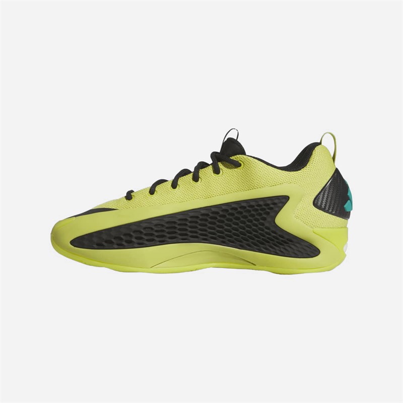 adidas Mens Anthony Edwards 1 Low 'Preloved Lime' Basketball Shoes Preloved Lime/Core Black/Pure Teal