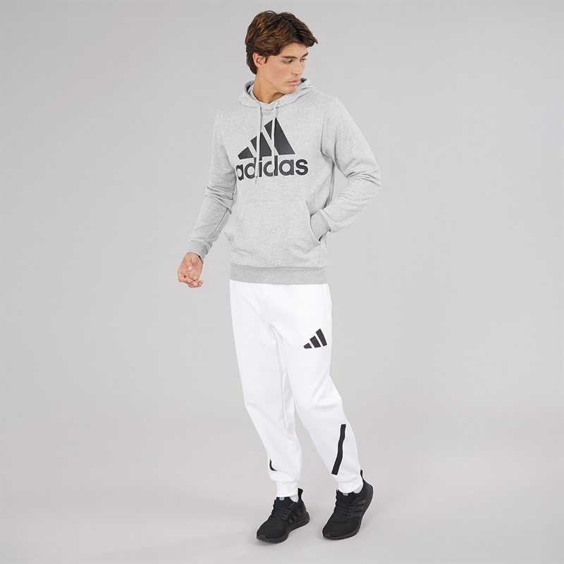 adidas Mens Essentials Big Logo Hoodie Medium Grey Heather/Black
