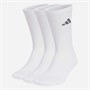 adidas Essentials Cushioned Three Pack Crew Socks White/White/Grey Five