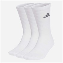 adidas Essentials Cushioned Three Pack Crew Socks White/White/Grey Five