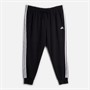 adidas Womens Plus Size Essentials 3-Stripes Fleece Joggers Black/White