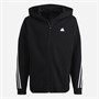 adidas Junior Future Icons 3 Stripes Full Zip Hoodie Black/White